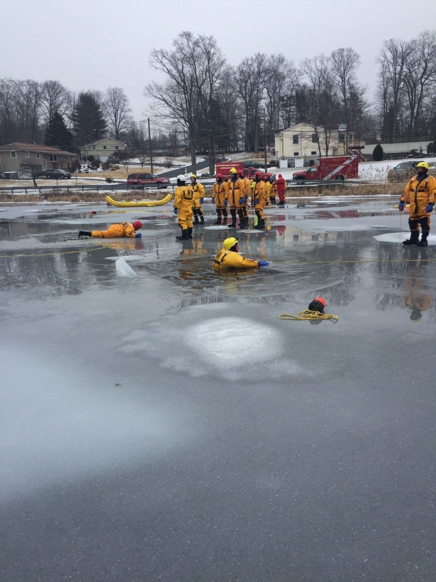 Tallman trains on Ice Rescue with NY State Division of Homeland Security